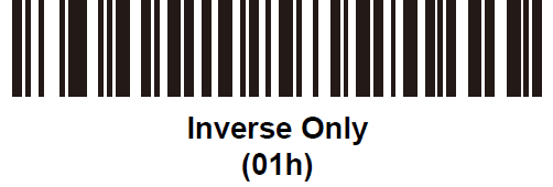 設置反白條碼 Inverse Only